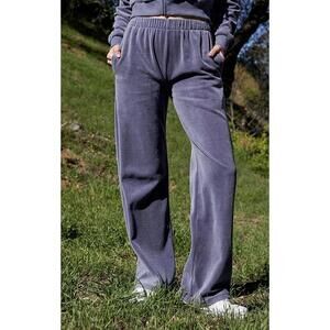 Brandy Melville John Galt Velour Sweatpants, Wide Leg, Size Small